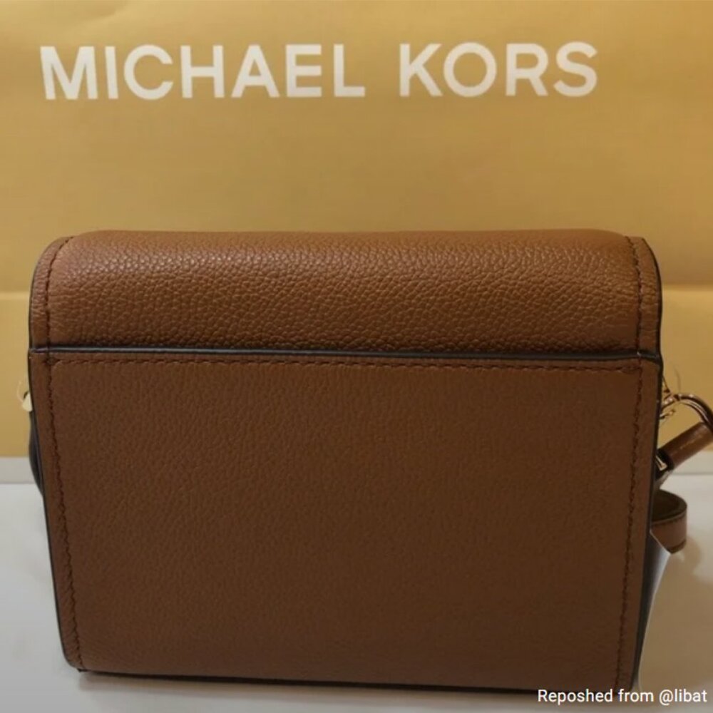 MK Cassie XS Crossbody in Luggage Pebbled Leather - Picture 7 of 9